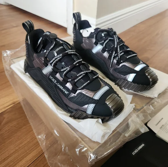 Dolce & Gabbana | Shoes | Dolce Gabbana Mens Sneakers Silver Black